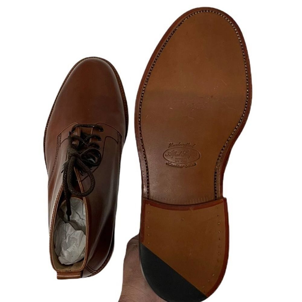 Alfred Sargent Lace Up Boots Size 8 US Made in England Brown Leather NEW - Picture 5 of 6